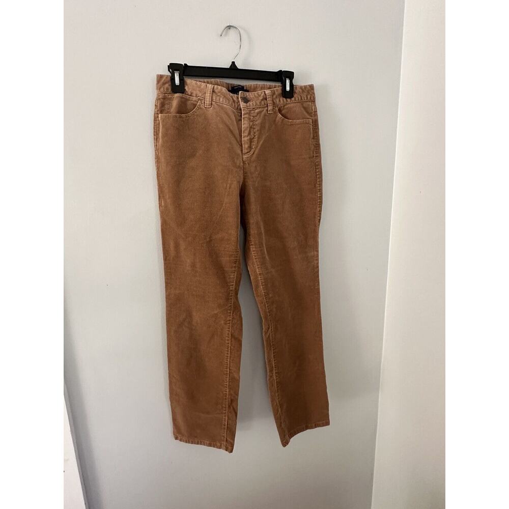 Talbots Heritage Fit Light Brown Corduroy Pants Size 10P Straight Leg